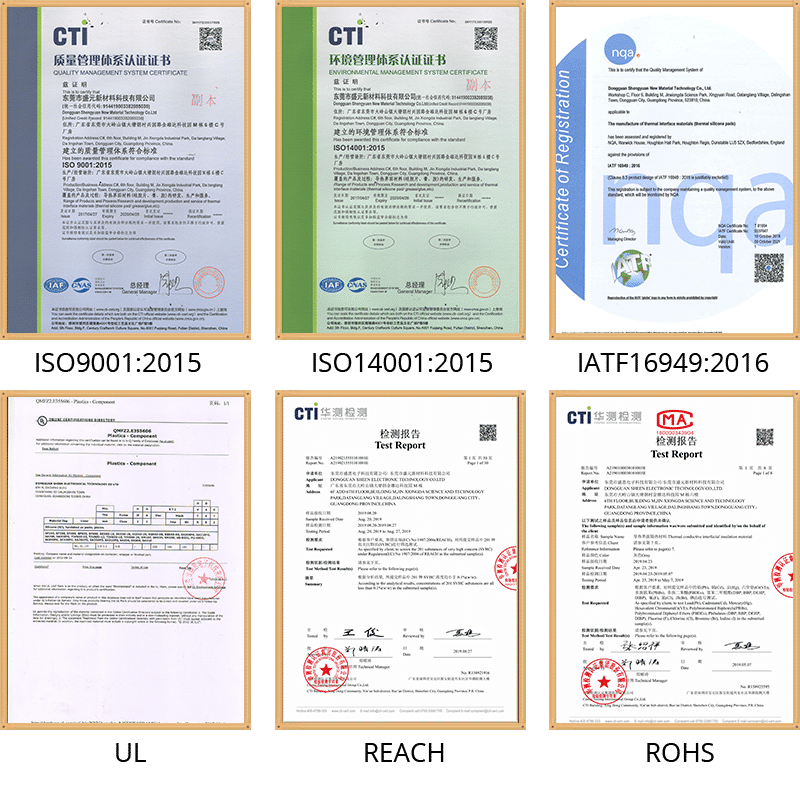 sheen thermal pad certificate