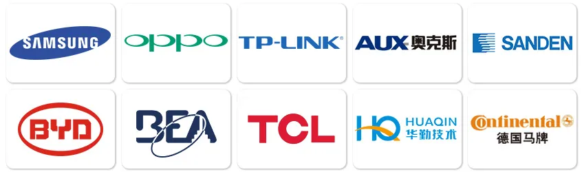 Sheen's partners: Samsung, TP-Link, OPPO, AUX, Sanden, BYD, BEA, TCL, Huaqin